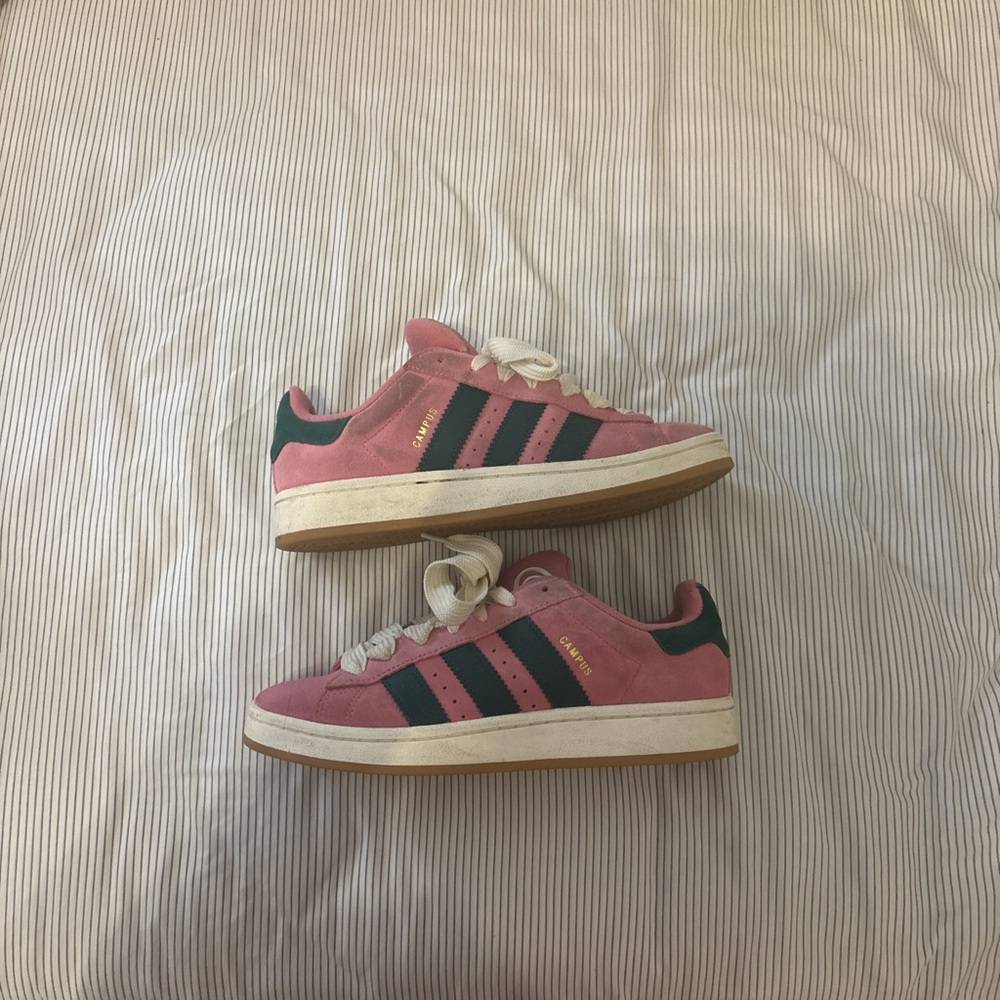 Adidas Women's Pink and Black Sneakers